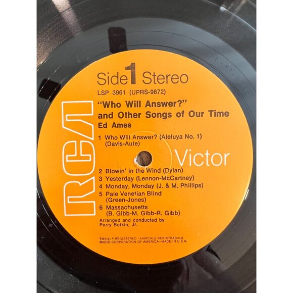 Ed Ames "Who Will Answer?" Vinyl Record Album RCA Victor LSP-3961 Stereo - Picture 3 of 4